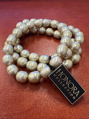 Honora Set of 3 Pearl Stretch Bracelets NWT